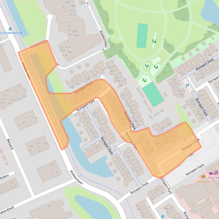 Kaart van postcodegebied 5233RK.