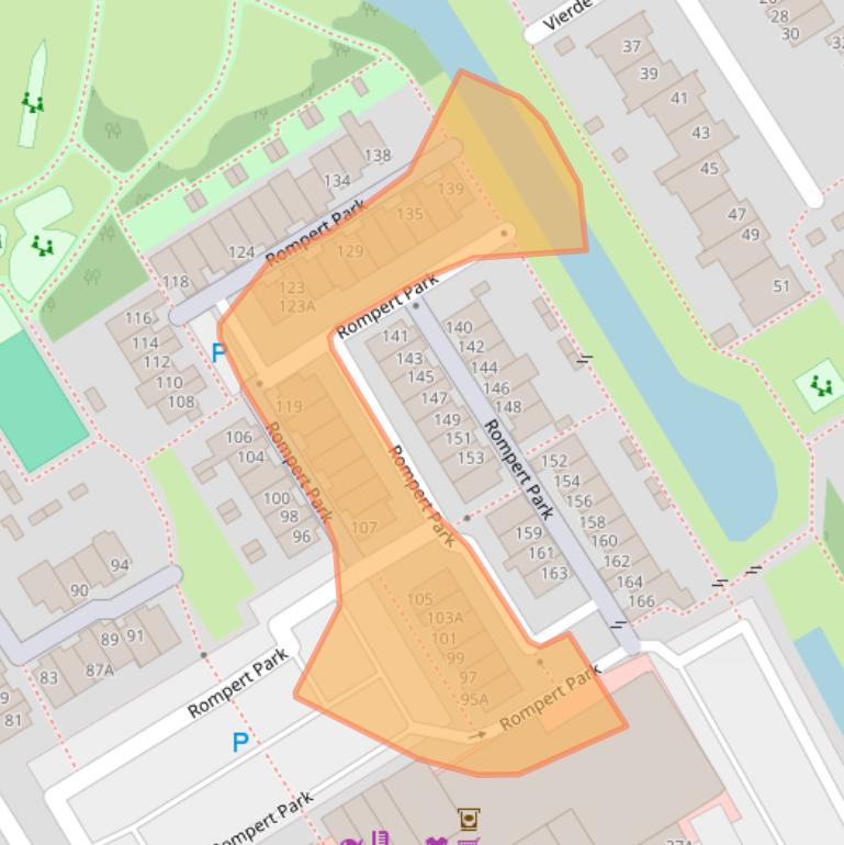 Kaart van postcodegebied 5233RL.