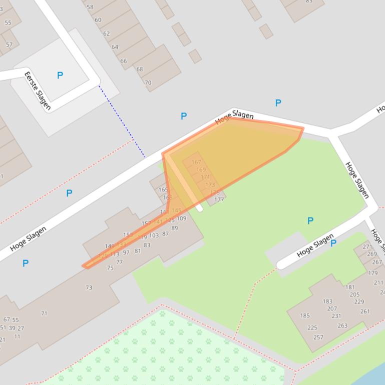 Kaart van postcodegebied 5233SG.