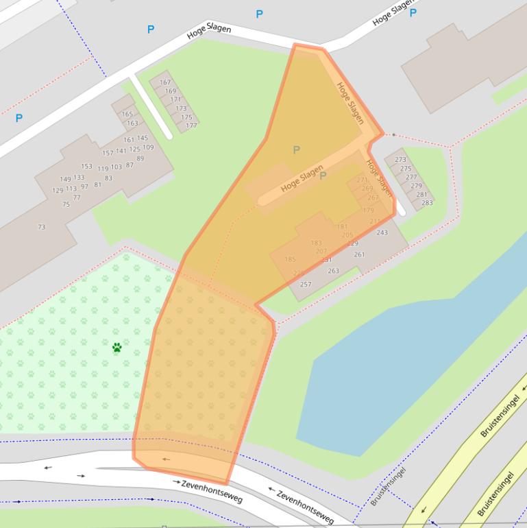 Kaart van postcodegebied 5233SJ.