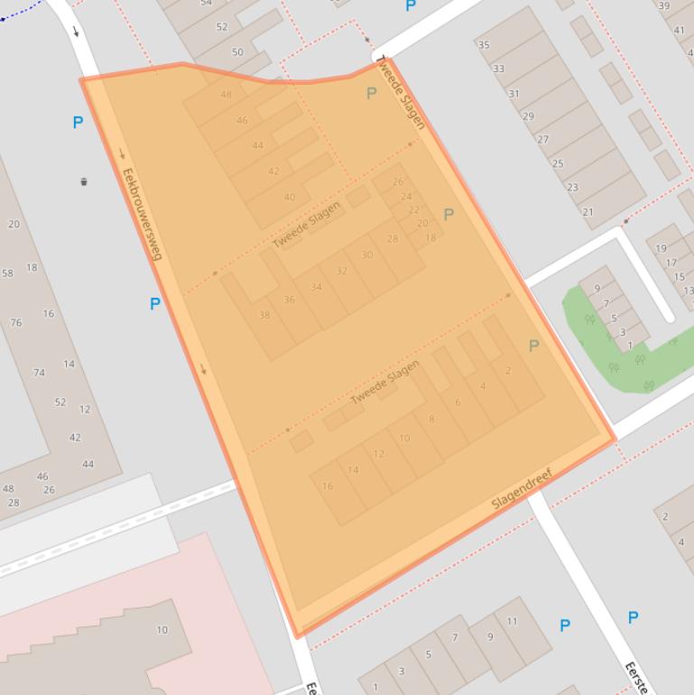 Kaart van postcodegebied 5233TH.