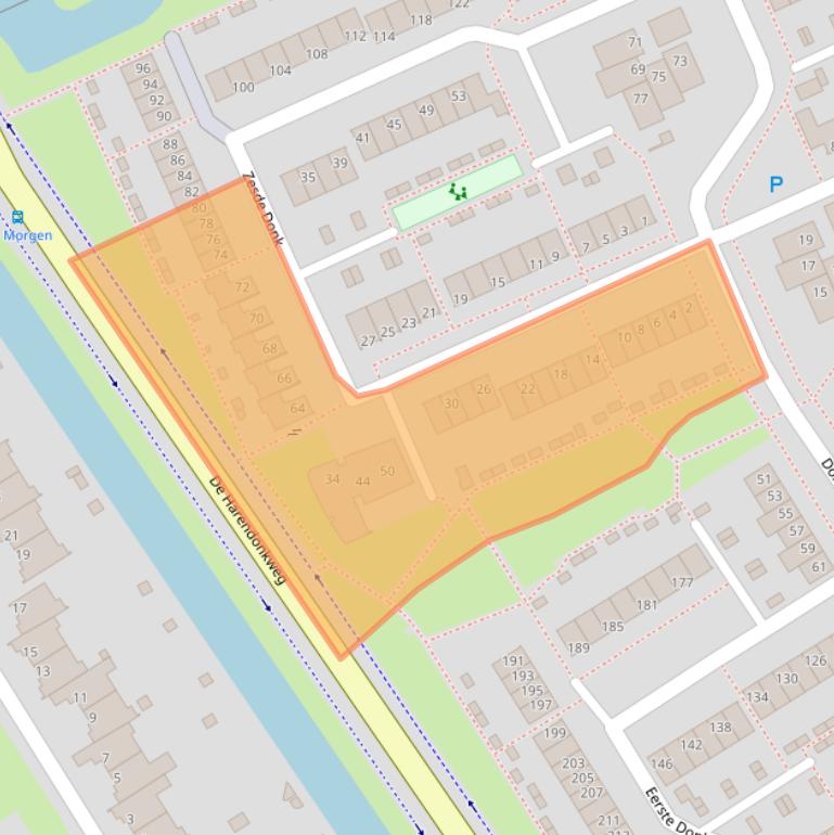 Kaart van postcodegebied 5233XB.