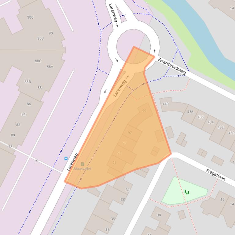 Kaart van postcodegebied 5234KB.