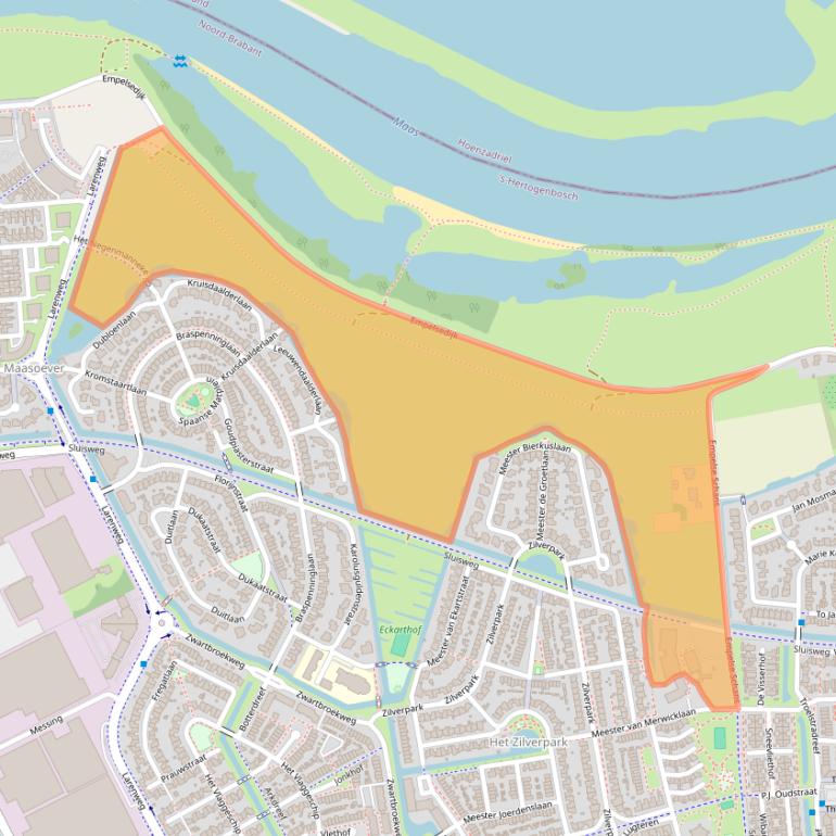 Kaart van postcodegebied 5235AC.