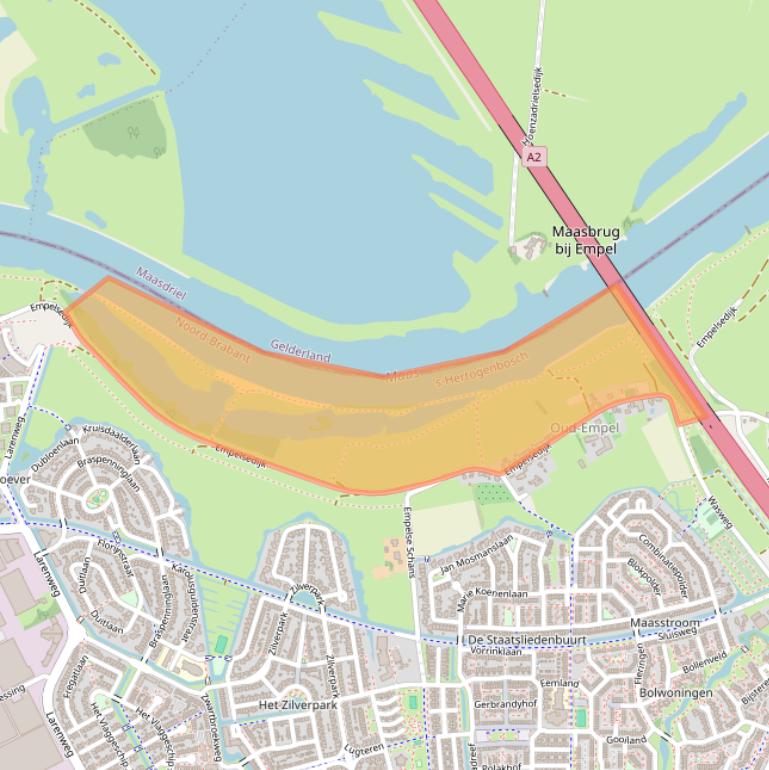Kaart van postcodegebied 5235AE.