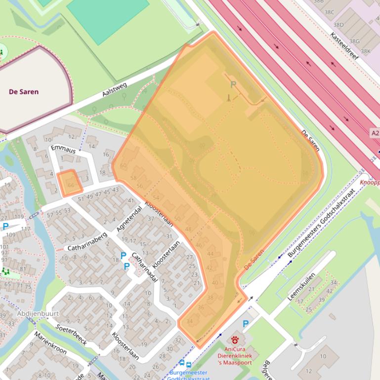 Kaart van postcodegebied 5235BD.