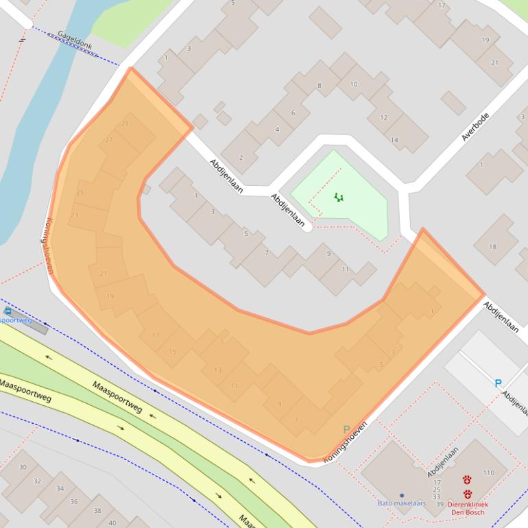 Kaart van postcodegebied 5235BW.