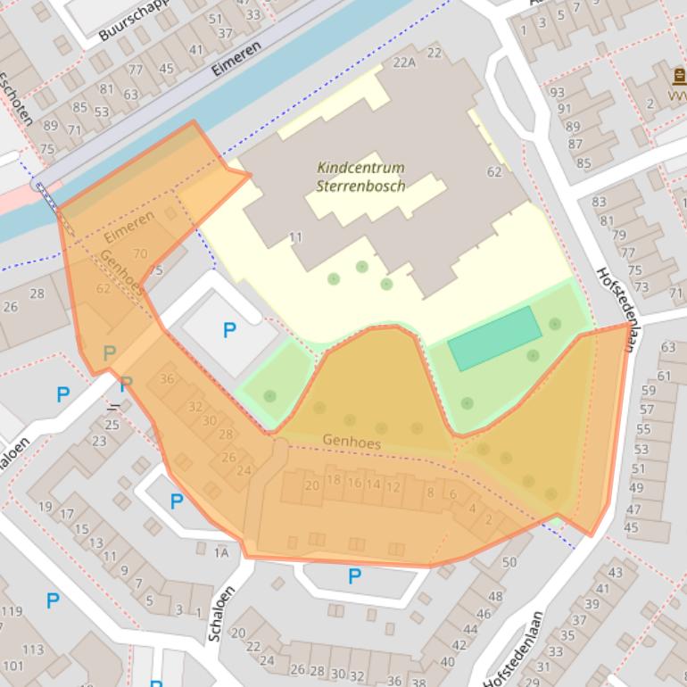 Kaart van postcodegebied 5235CH.