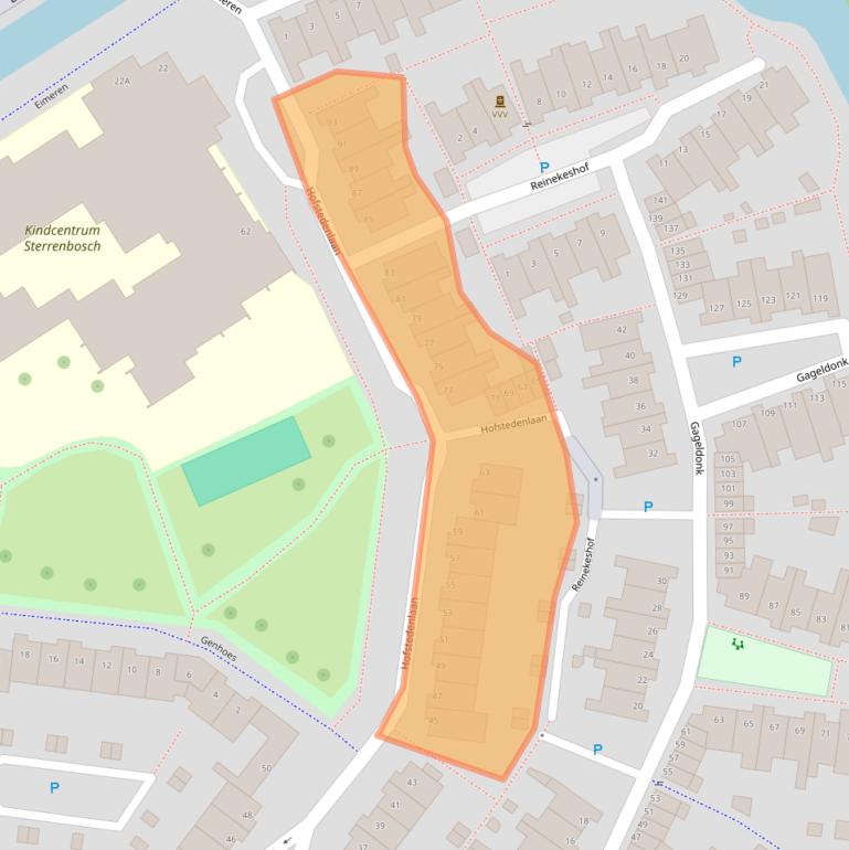 Kaart van postcodegebied 5235CM.