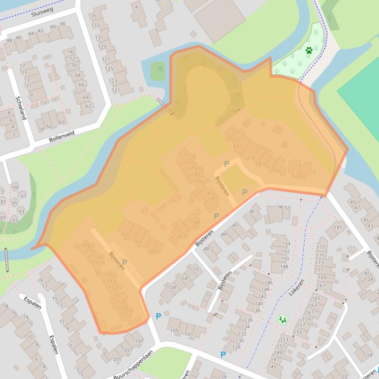 Kaart van postcodegebied 5235DP.