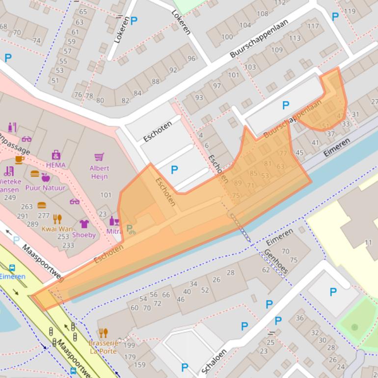 Kaart van postcodegebied 5235DS.
