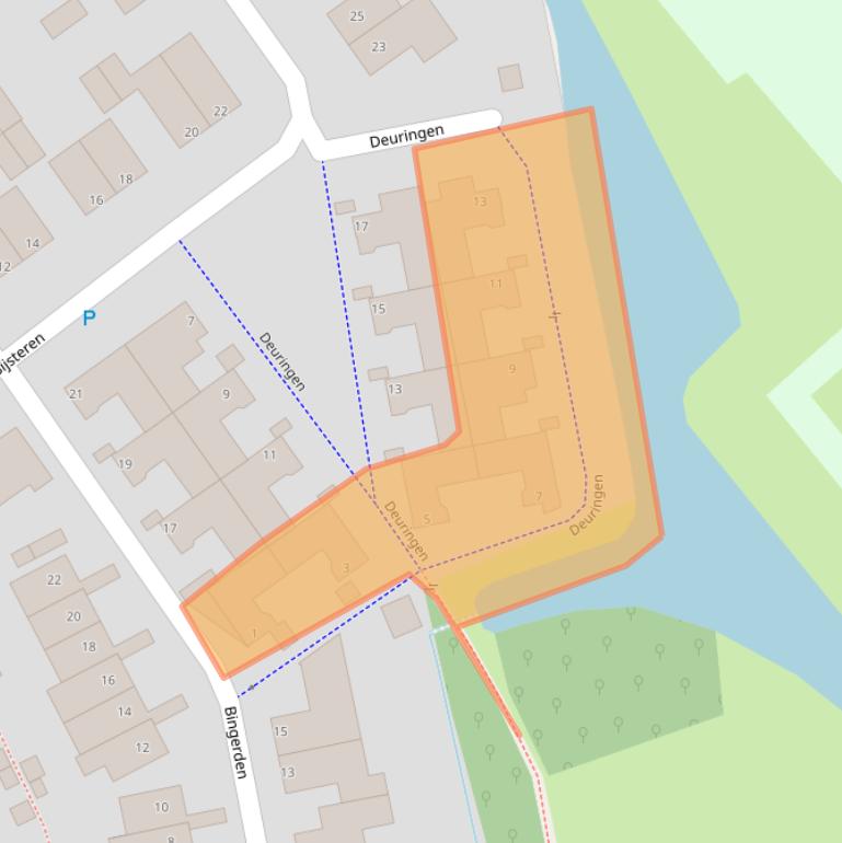 Kaart van postcodegebied 5235DZ.