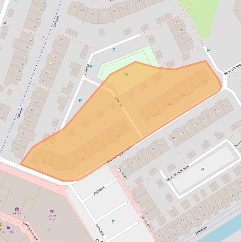 Kaart van postcodegebied 5235EH.
