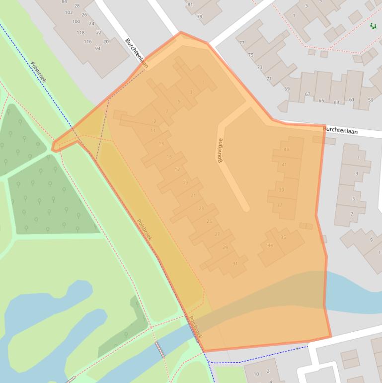 Kaart van postcodegebied 5235GA.