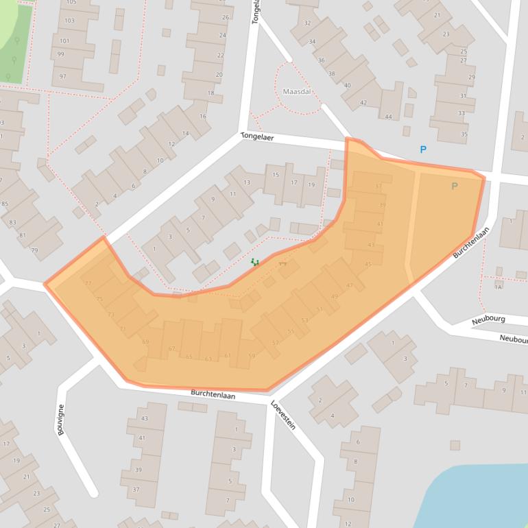 Kaart van postcodegebied 5235GG.