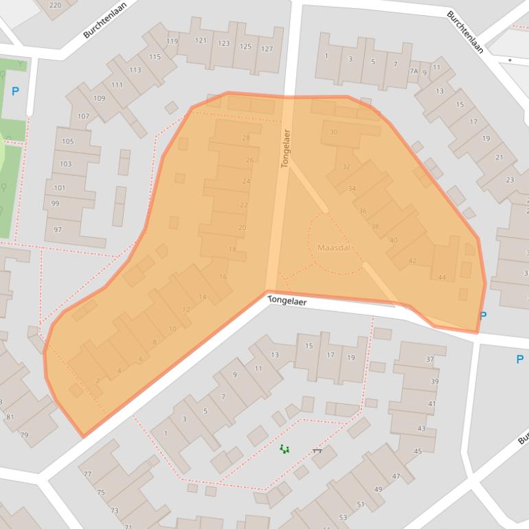 Kaart van postcodegebied 5235GV.