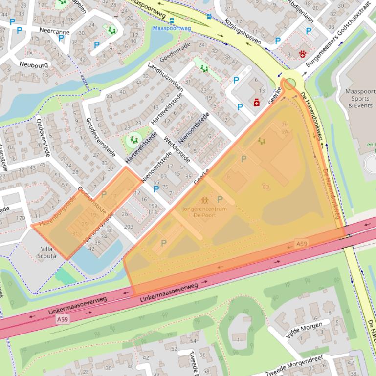 Kaart van postcodegebied 5235HH.