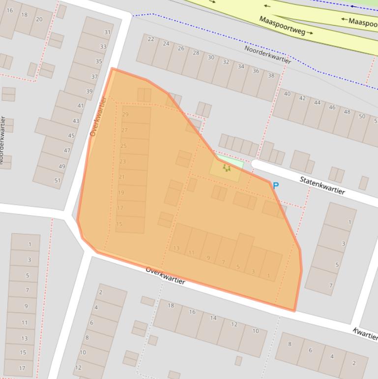 Kaart van postcodegebied 5235JM.