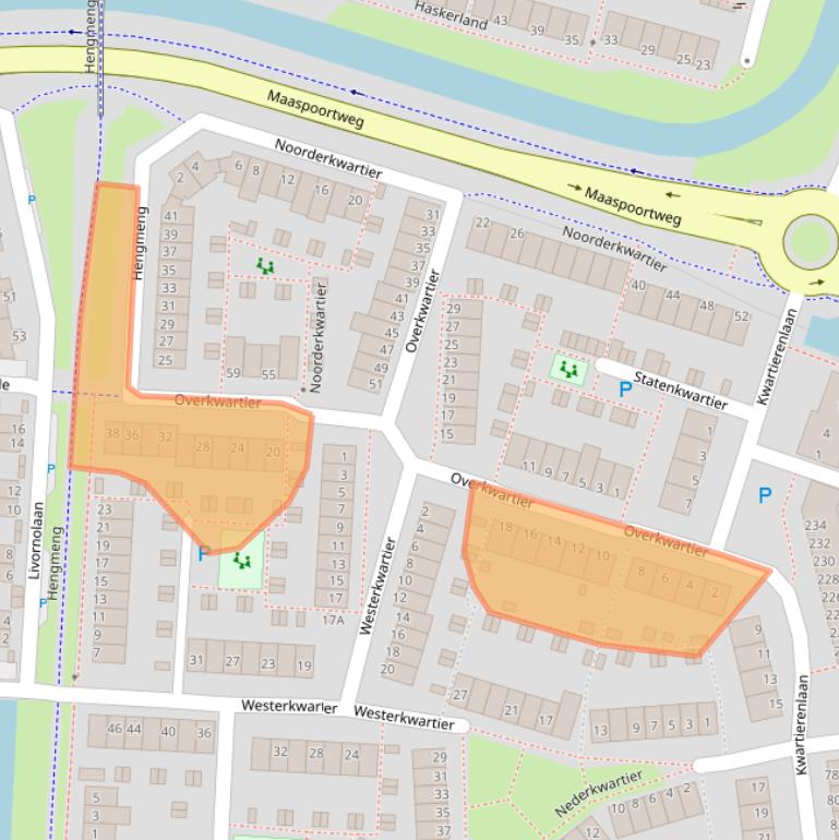 Kaart van postcodegebied 5235JP.