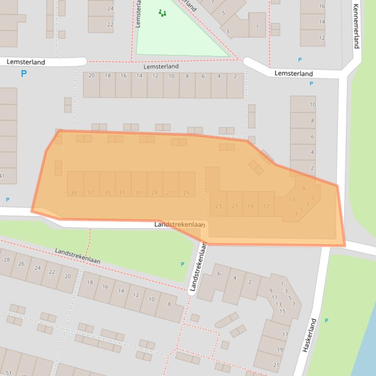 Kaart van postcodegebied 5235LH.
