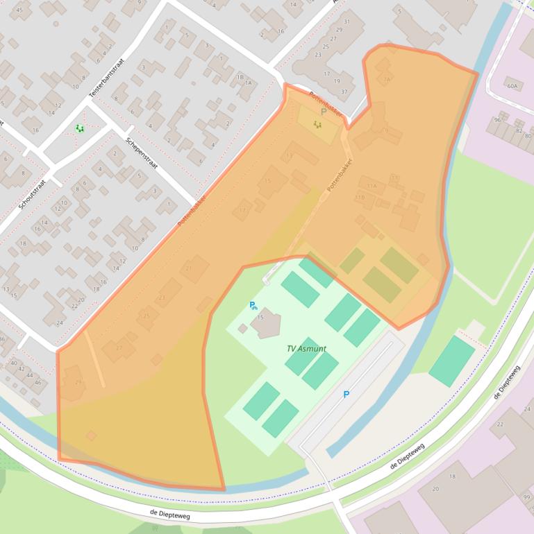 Kaart van postcodegebied 5236AL.