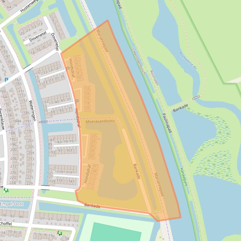 Kaart van postcodegebied 5236RL.
