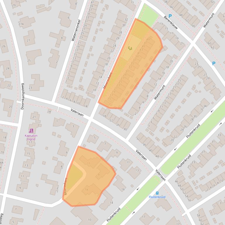 Kaart van postcodegebied 5236TA.