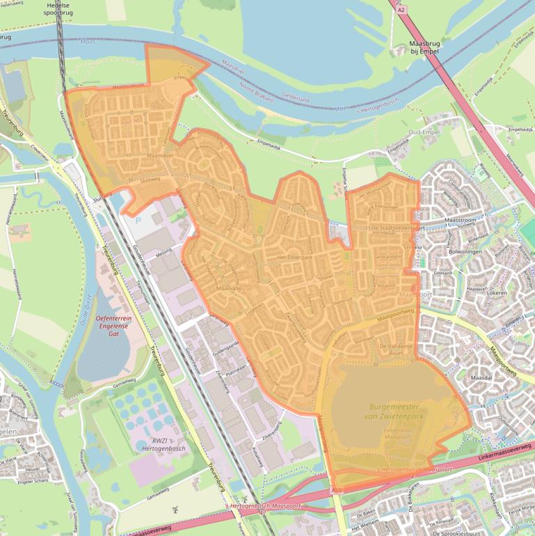 Kaart van postcodegebied 5237.