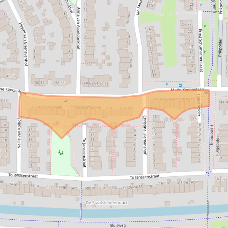 Kaart van postcodegebied 5237BJ.