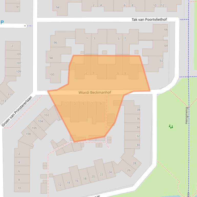 Kaart van postcodegebied 5237CC.