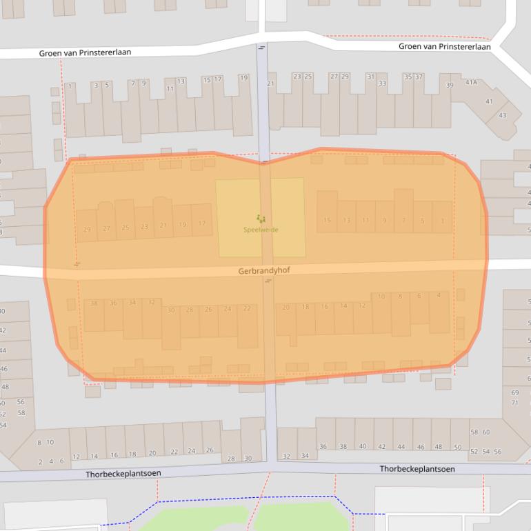 Kaart van postcodegebied 5237CD.