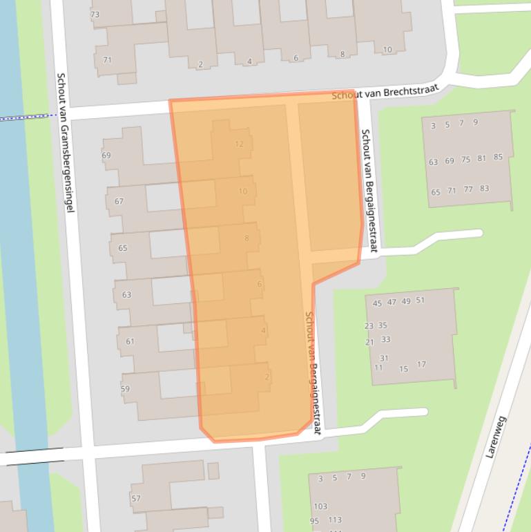 Kaart van postcodegebied 5237SR.