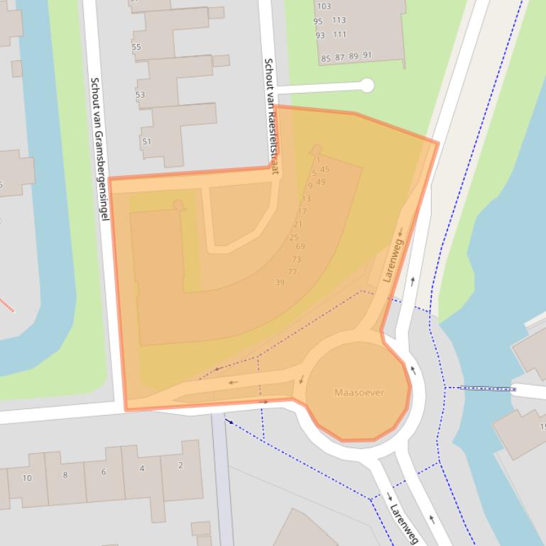 Kaart van postcodegebied 5237SZ.