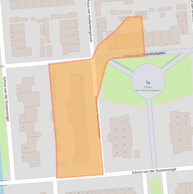 Kaart van postcodegebied 5237TJ.