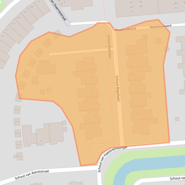 Kaart van postcodegebied 5237WE.