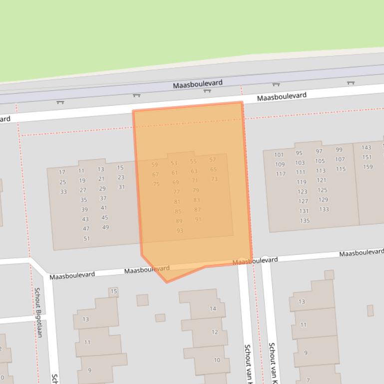 Kaart van postcodegebied 5237WL.