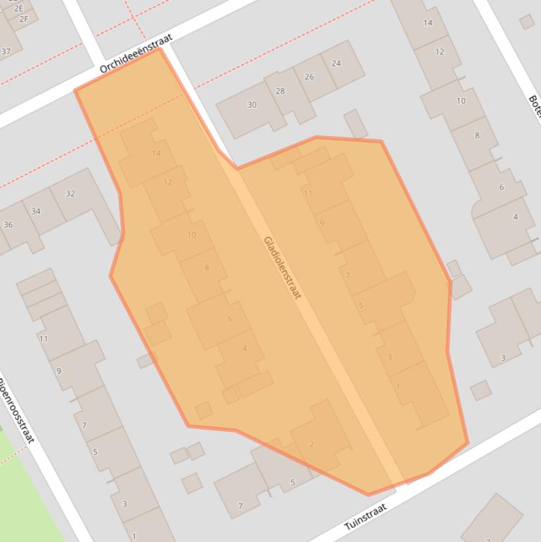 Kaart van postcodegebied 5241AC.