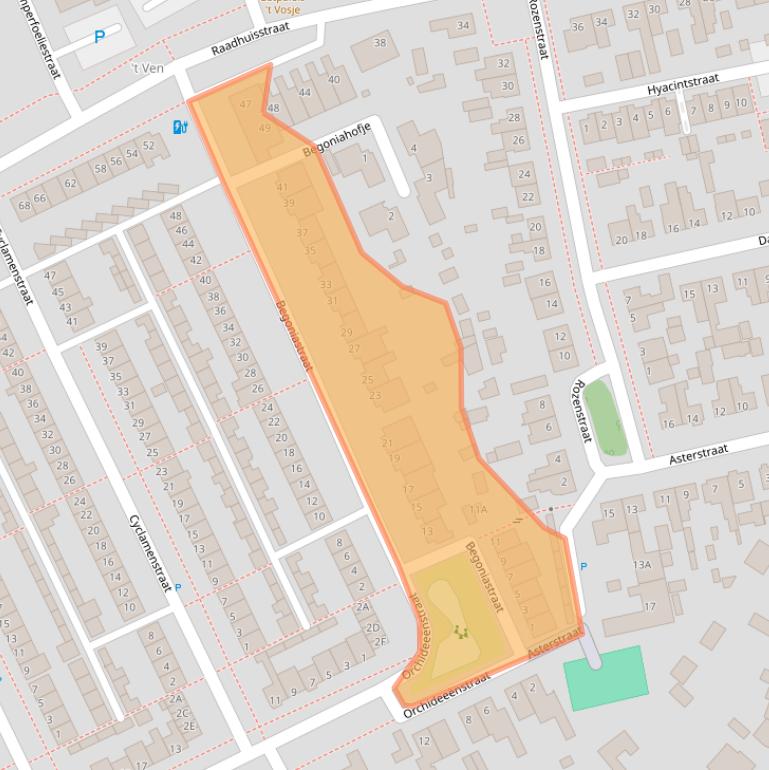 Kaart van postcodegebied 5241AT.