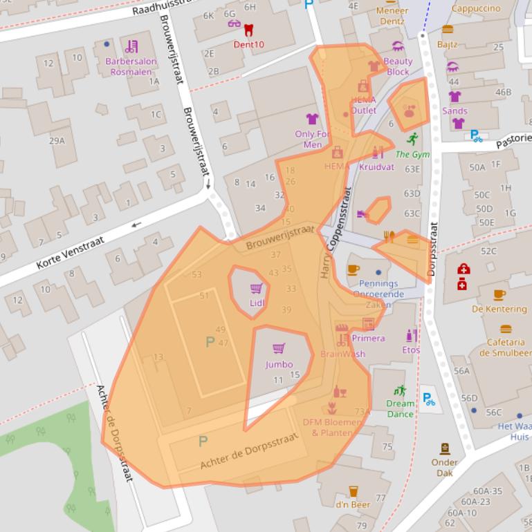 Kaart van postcodegebied 5241BE.