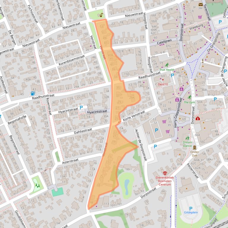 Kaart van postcodegebied 5241CD.