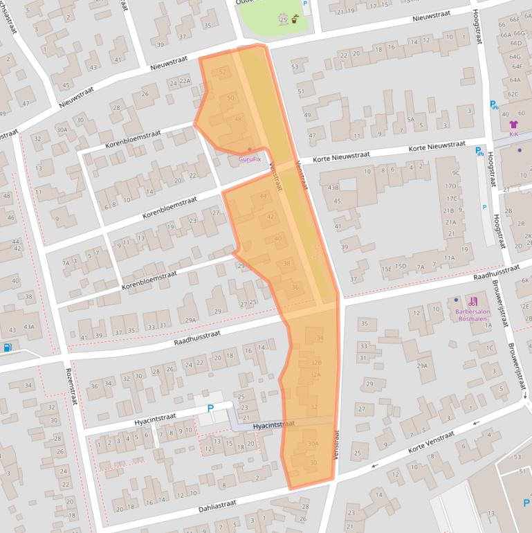 Kaart van postcodegebied 5241CG.