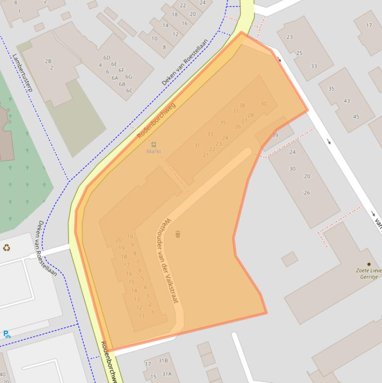 Kaart van postcodegebied 5241GL.