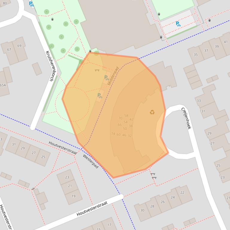 Kaart van postcodegebied 5241LS.