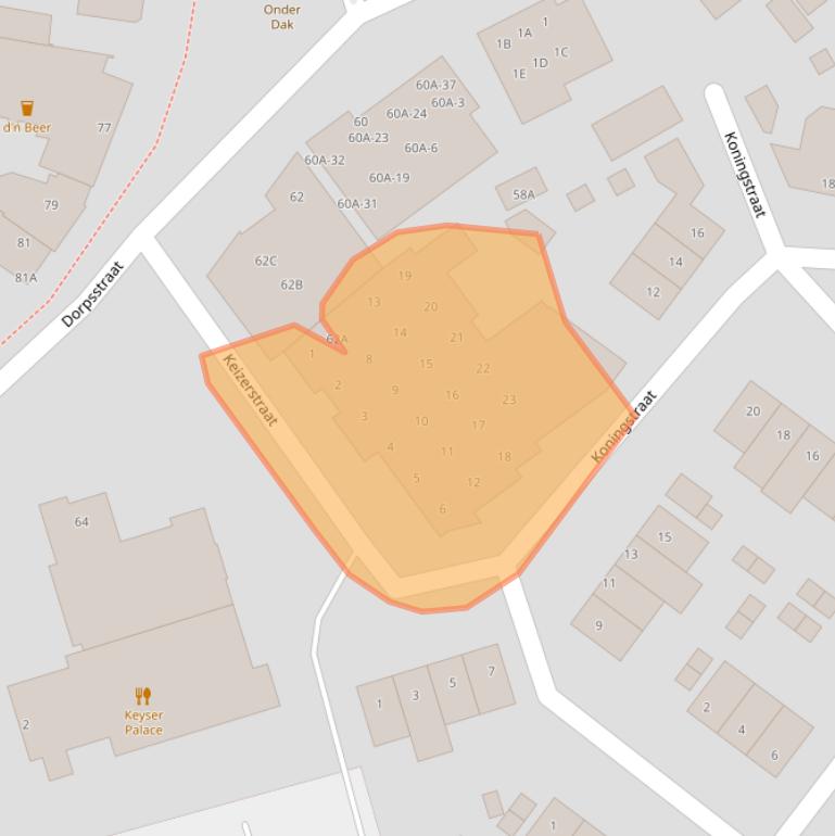 Kaart van postcodegebied 5241TL.