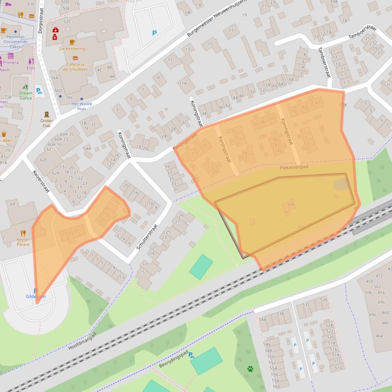 Kaart van postcodegebied 5241TM.