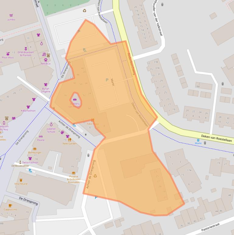 Kaart van postcodegebied 5241VL.
