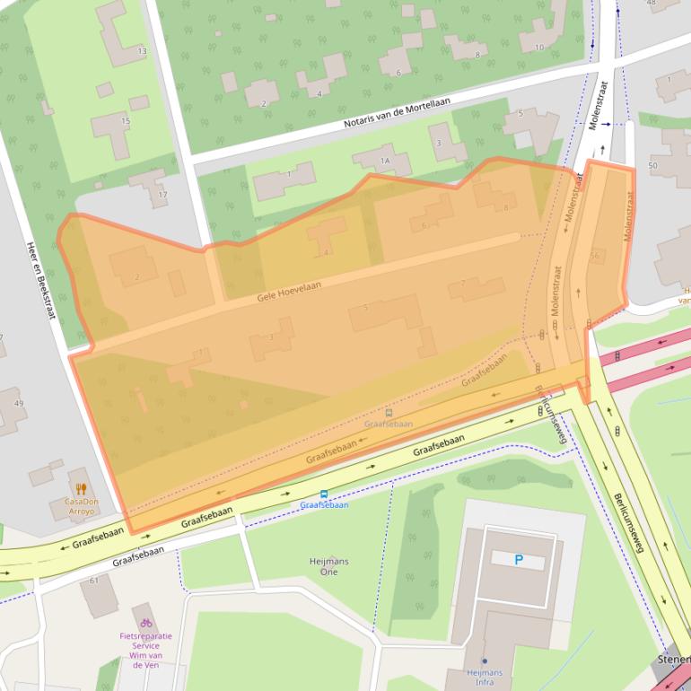 Kaart van postcodegebied 5242AG.