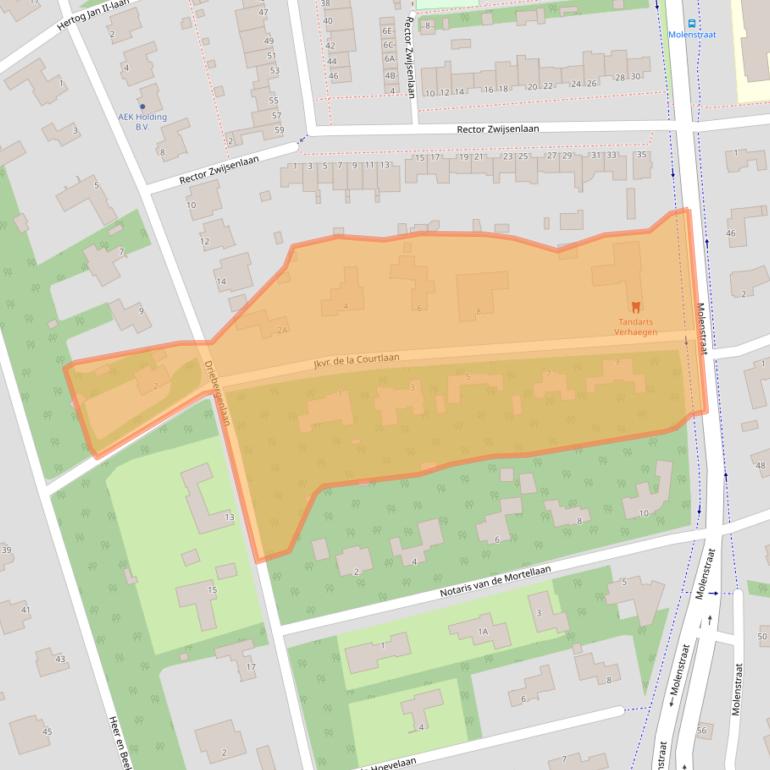 Kaart van postcodegebied 5242AJ.