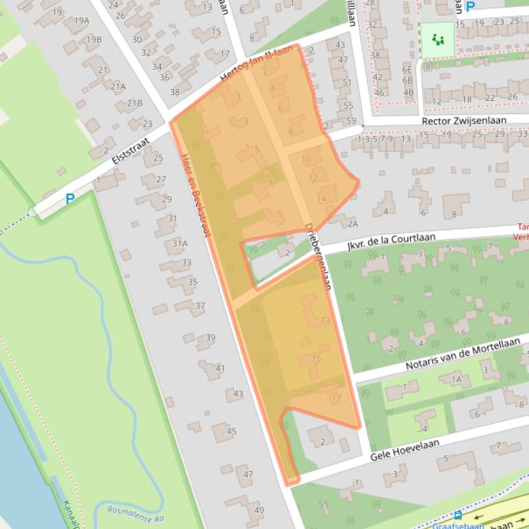 Kaart van postcodegebied 5242AM.