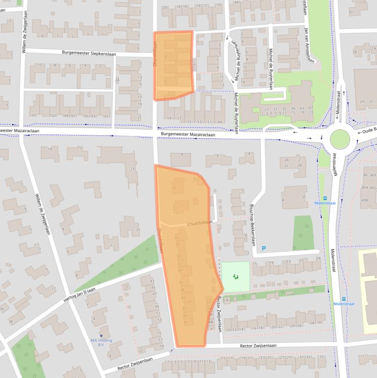 Kaart van postcodegebied 5242BE.